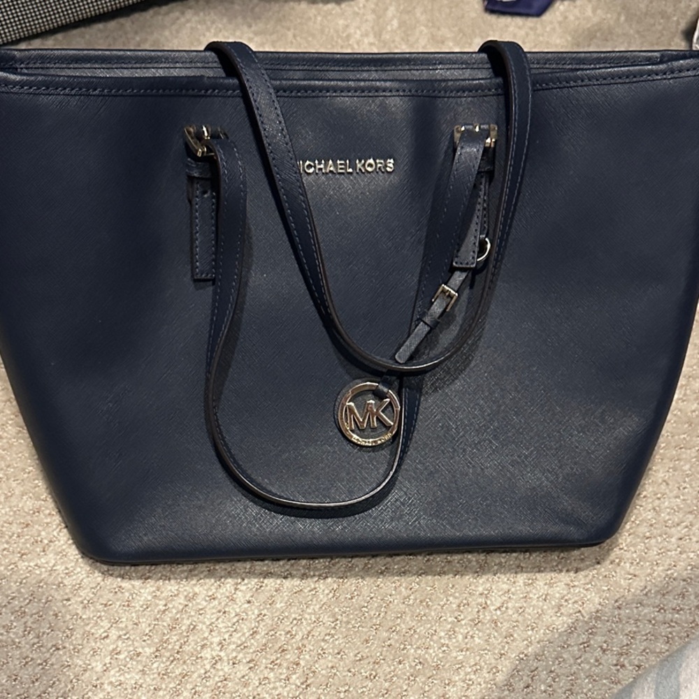 Michael Kors Dark Blue Tote Bag